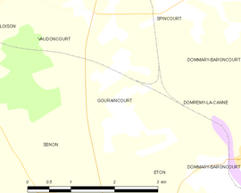 Mapa obce Gouraincourt