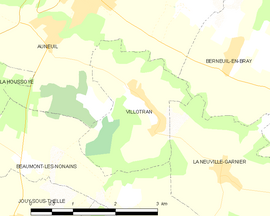 Mapa obce Villotran