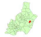Расположение муниципалитета Бедар на карте провинции