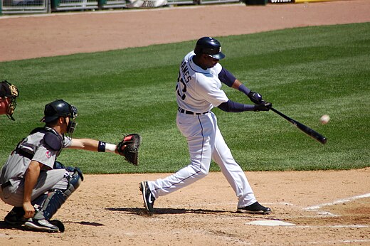Marcus Thames of the Detroit Tigers batting in 2007