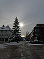 Marktplatz und Ulrich im Winter