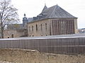 English: The castle of Mayenne, Mayenne, France, seen from the castle's garden. Français : Le Château de Mayenne, Mayenne, France, vu des jardins du château.