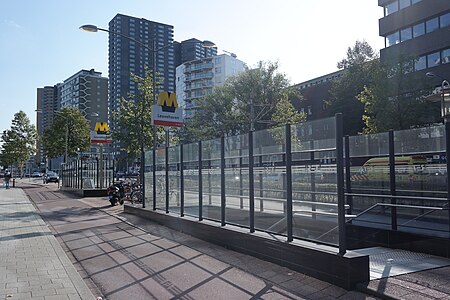 Metro stop Leuvehaven Rotterdam