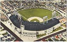 View of the stadium in the 1950s Miami Stadium, Miami, Florida (8006288023).jpg