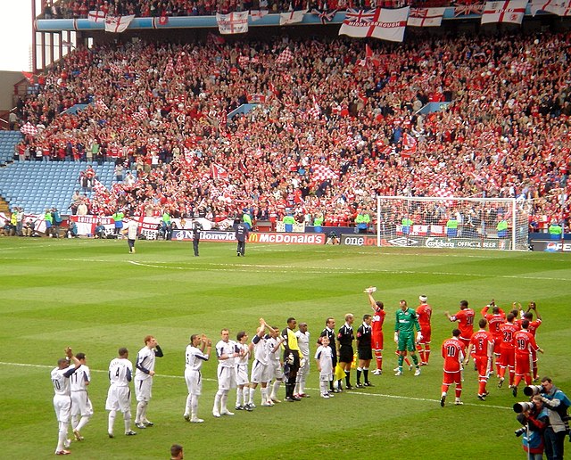 The Middlesbrough and West Ham United teams line-up before their semi-final match.