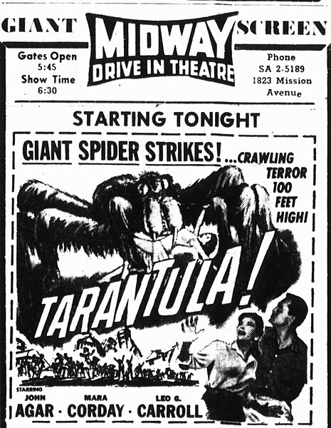 File:Midway Drive-In Ad - 3 January 1956, San Diego, CA.jpg