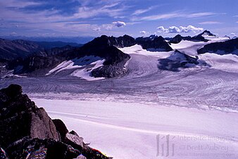 Mt. Harmon view from summit - Note our 3 tents