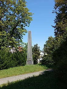 Denkmal für Josef Munzinger (1791–1855) und den Söhnen Wilhelm Munzinger (1826–1878), Walther Munzinger (1830–1873), Werner Munzinger (1832–1875) An der Werkhofstrasse neben dem Konzertsaal Solothurn.