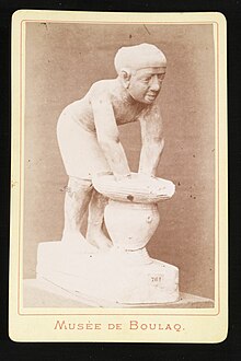 Statue of a potter Musee de Boulaq - Statue (1881) - front - TIMEA-10.jpg