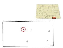 Location of Monango, North Dakota