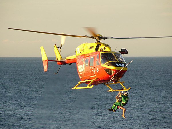 An Auckland Rescue Helicopter in action