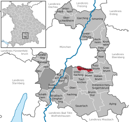 Kaart van Neubiberg