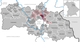 Läget för Neustadt an der Waldnaab i Landkreis Neustadt an der Waldnaab