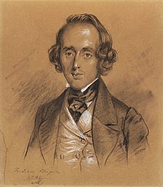 Nicolas-Eustache Maurin: Portrait von Frédéric Chopin, 1845, Frédéric-Chopin-Museum Warschau