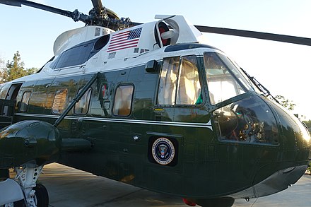 Nixon's Army One helicopter, which he used to depart the White House, is now on display in his presidential museum