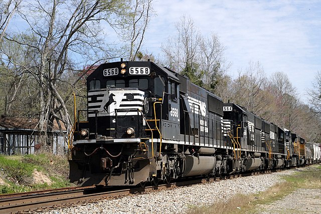 The Norfolk Southern Railway is a typical example of a Class I railroad in the eastern United States.