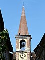 Il campanile della chiesa di San Nicolò, Novi Ligure, Piemonte, Italia