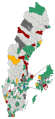 Updated image of which municipalities have been contacted in the Open Database for Public Art