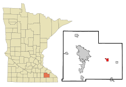 Location of Eyota, Minnesota