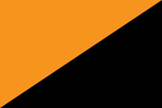Orange and Black flag (Mutualism).svg