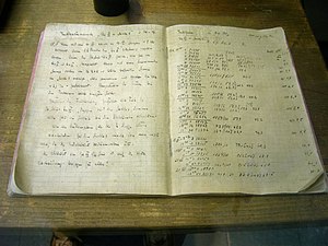 Otto Hahn's notebook 1938 - Deutsches Museum - Munich.jpg