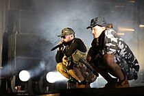 Estikay (right) with Sido at the Out4Fame Festival 2016