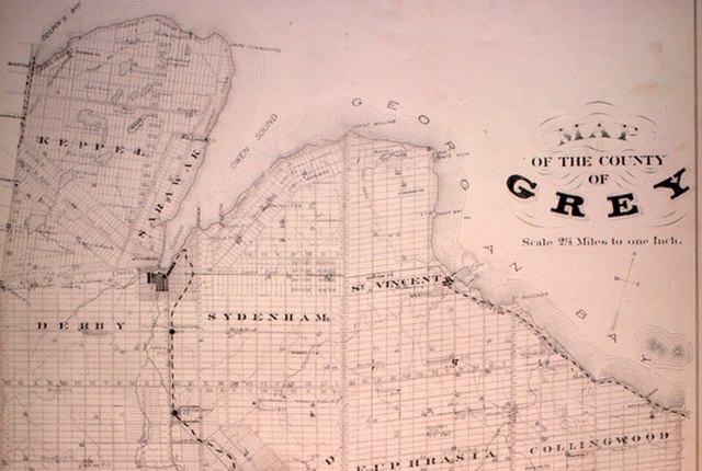 Community of Owen Sound, at the base of the Owen Sound inlet, in 1880.