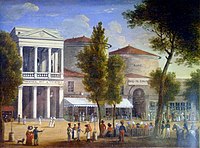 Boulevard Montmartre au niveau du théâtre des Variétés et du passage des Panoramas, vers 1820, musée Carnavalet.