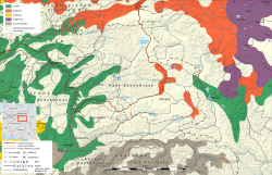 Mapa de los grupos étnicos de la región de Pamir.