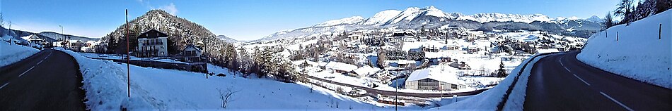 Panorama de Villard-de-Lans durant l'hiver 2020 depuis le hameau de Tancanière