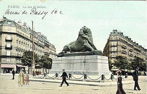 Lion de Belfort (1880), Paris, place Denfert-Rochereau.