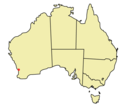 Location map of Perth, Western Australia.
