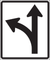 This lane must straight ahead or turn left