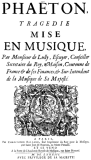 <i>Phaëton</i> (Lully) Opera by Jean-Baptiste Lully