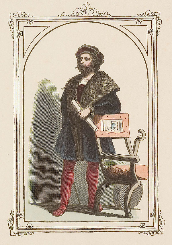 Imaginary 19th-century depiction of la Rue