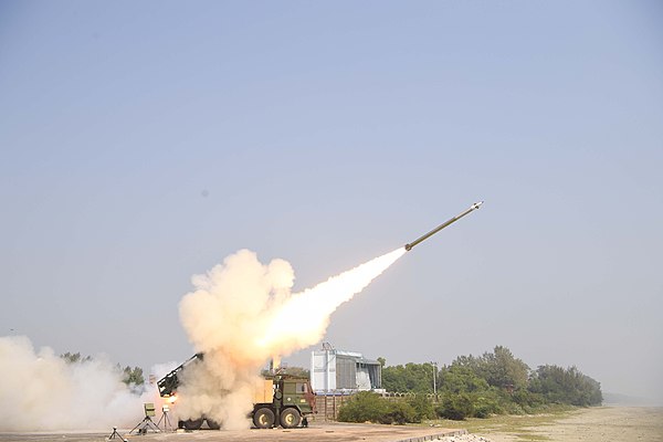 Pinaka rockets being fired in salvo mode on 20 December 2019.