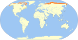 Aire de répartition du Pluvier argenté