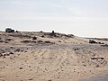 Image 1A MINURSO car (left), and a post of the Polisario Front (right) in 2017 in southern Western Sahara (from Western Sahara)