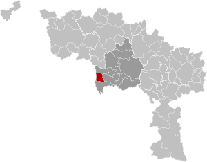 Quiévrain Hainaut Belgium Map.svg