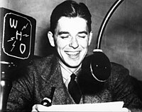 Reagan as a WHO Radio announcer in Des Moines, Iowa, 1934-37 Ronald Reagan as a WHO Radio announcer in Des Moines, Iowa.jpg