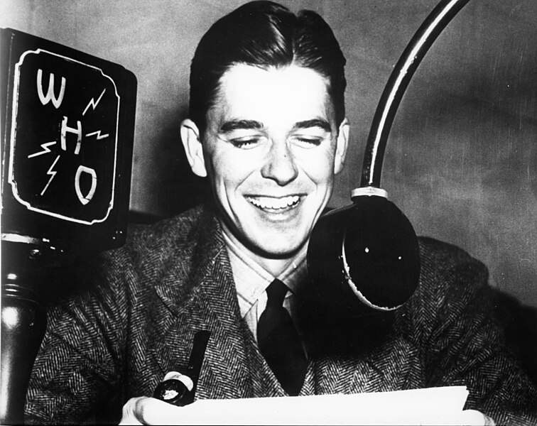 File:Ronald Reagan as a WHO Radio announcer in Des Moines, Iowa.jpg