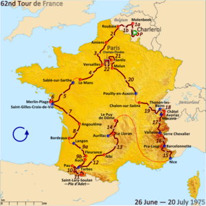 Recorregut del Tour de França de 1975