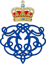 Royal Monogram of King Christian V of Denmark.svg
