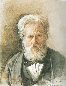 Rudolf von Alt, Selbstporträt 1890