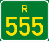 Regionalroute R555 Schild