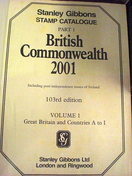 File:SG Stamp Catalogue BrComm 2001 Vol 1 title.jpg