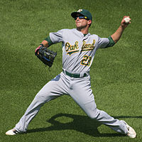 CCBL Hall of Famer Sam Fuld was the league's All-Star Game MVP in 2003 Sam Fuld on August 16, 2015.jpg