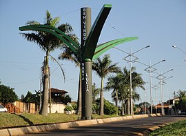 Entrada da cidade de Santa Lúcia