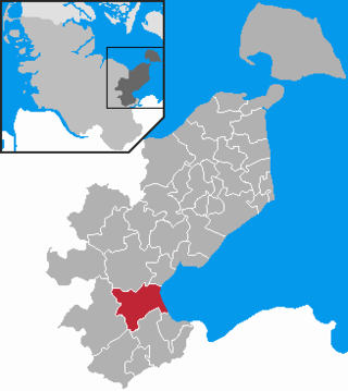 Elhelyezkedése Schleswig-Holstein térképén