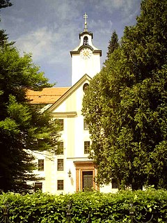 Schloss Hohenburg building in Lenggries, Upper Bavaria, Germany